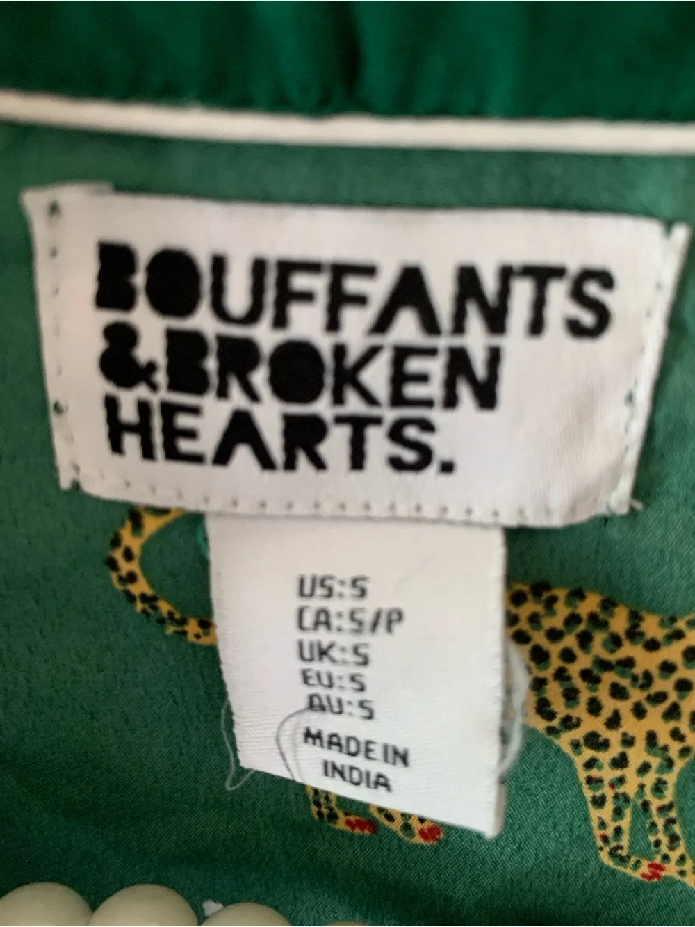 Bouffants & Broken Hearts Leopard Pajama Set Size S
